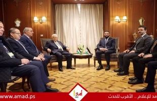 الرئيس عباس يجتمع مع نظيره السوري في القاهرة